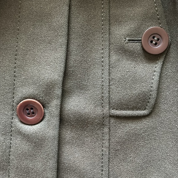 Nine West Olive Wool Pea Coat - Picture 7 of 16